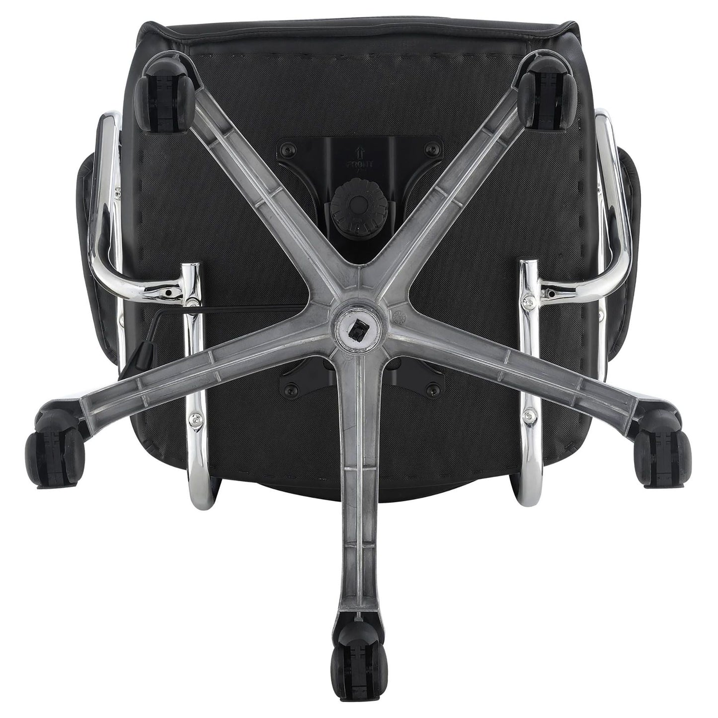 Black and Chrome Height Adjustable Swivel Office Chair