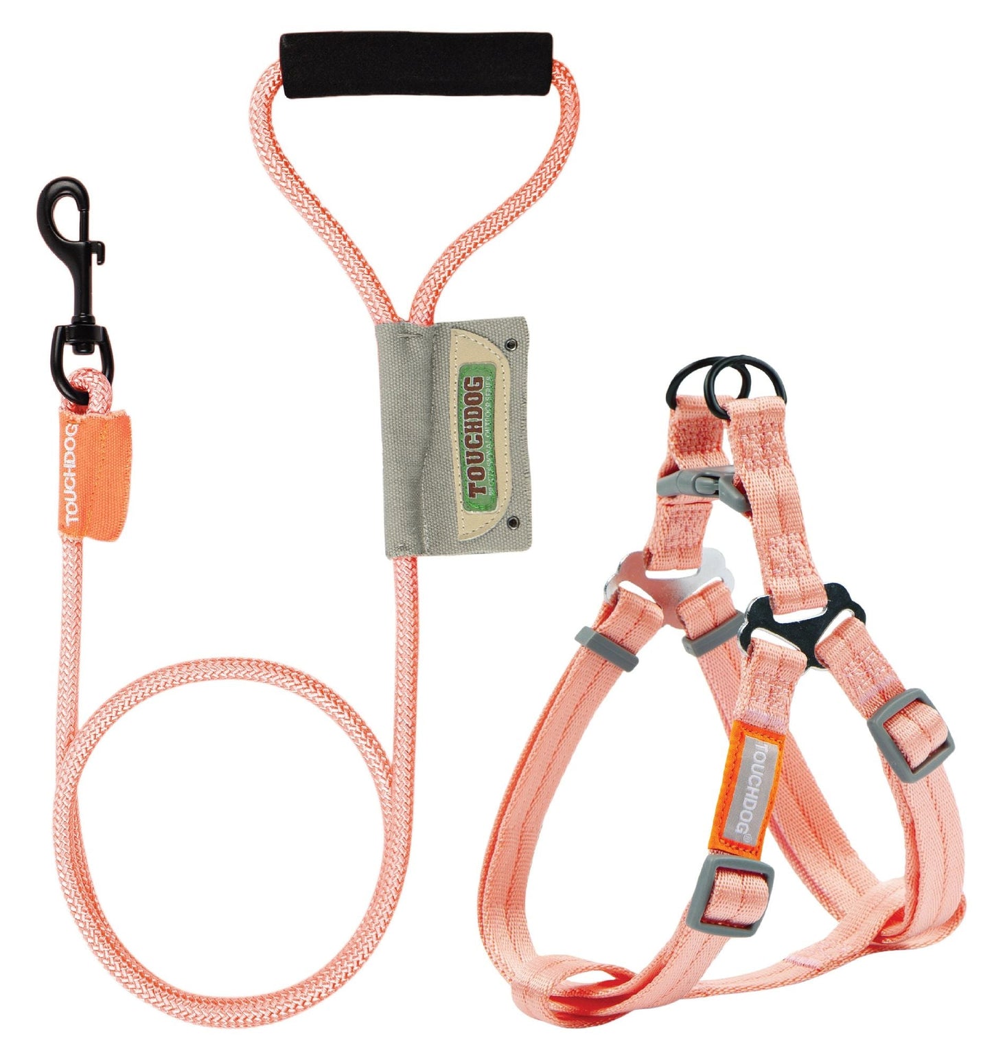 Touchdog 'Macaron' 2 - in - 1 Durable Nylon Dog Harness and Leash