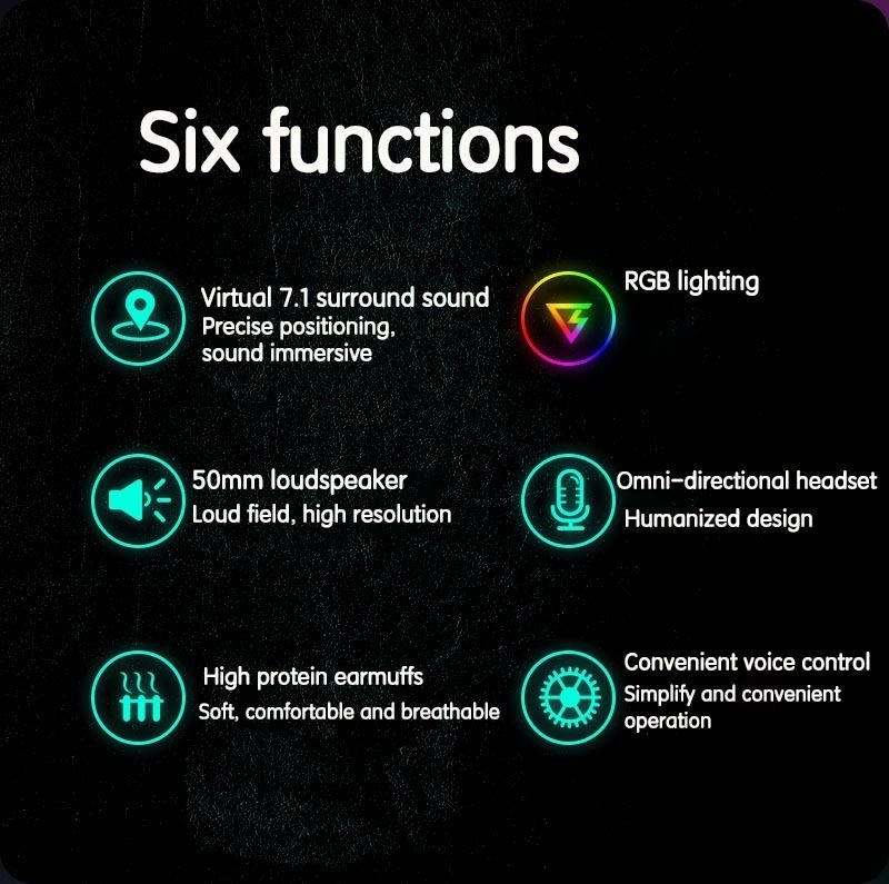 Wired microphone headband in - line headset pink game rainbow light - emitting computer 7.1 channel headset