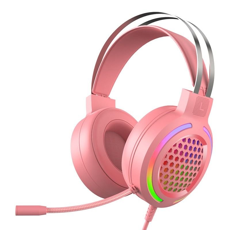 Wired Overhead Illuminated Headset Gaming Gaming RGB Illuminated with Microphone Headset