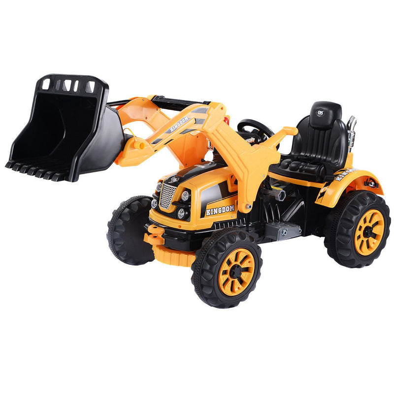12 V Battery Powered Kids Ride on Dumper Truck - Yellow. - Color: Yellow - Asmota