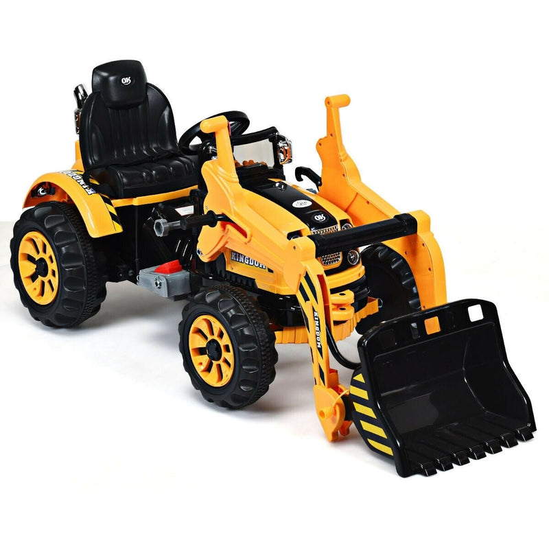 12 V Battery Powered Kids Ride on Dumper Truck - Yellow. - Color: Yellow - Asmota