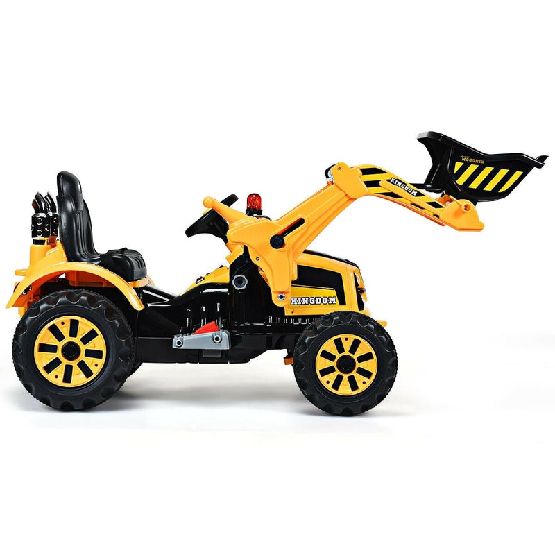 12 V Battery Powered Kids Ride on Dumper Truck - Yellow. - Color: Yellow - Asmota