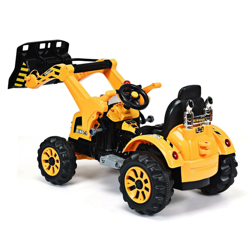 12 V Battery Powered Kids Ride on Dumper Truck - Yellow. - Color: Yellow - Asmota