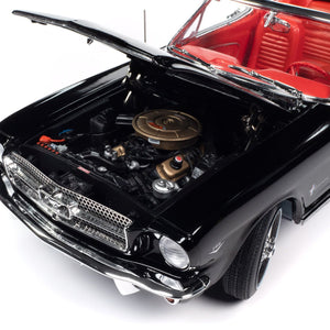1964 1/2 Ford Mustang Convertible Raven Black with Red Interior 