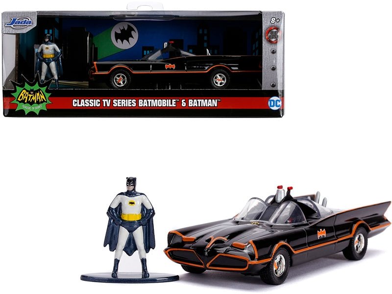 1966 Batmobile with Diecast Batman Figurine "Batman" (1966 - 1968) Classic TV Series "DC Comics" "Hollywood Rides" Series 1/32 Diecast Model Car by Jada - Asmota