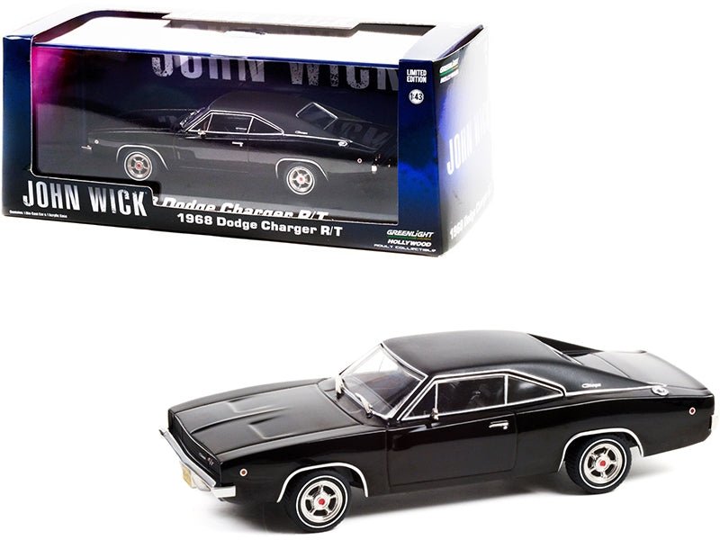 1968 Dodge Charger R/T Black with Black Vinyl Top 