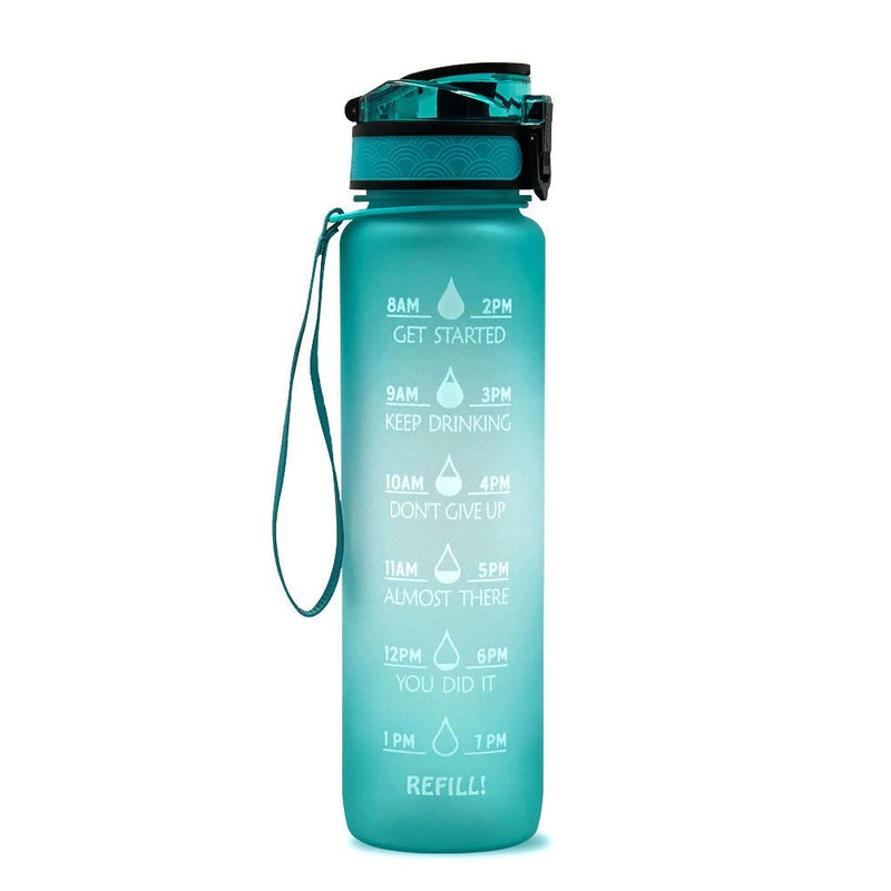 1L Tritan Water Bottle With Time Marker Bounce Cover Motivational Water Bottle Cycling Leakproof Cup For Sports Fitness Bottles - Asmota