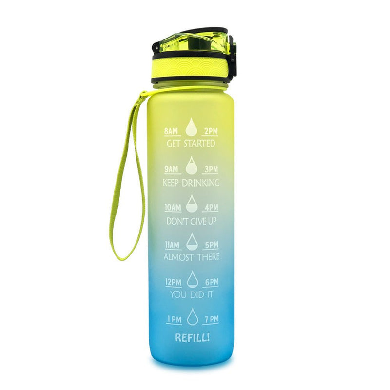 1L Tritan Water Bottle With Time Marker Bounce Cover Motivational Water Bottle Cycling Leakproof Cup For Sports Fitness Bottles - Asmota