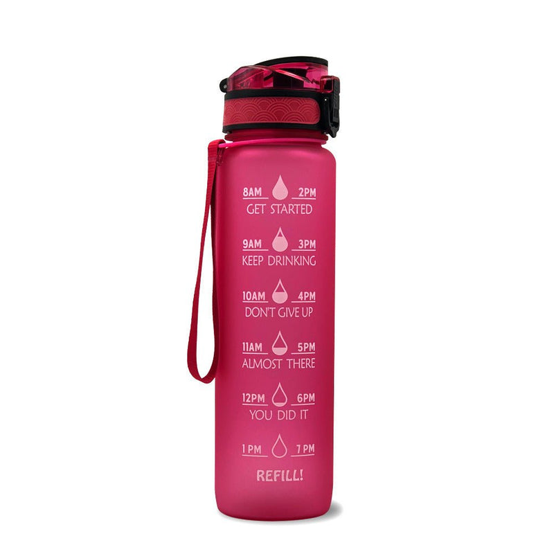 1L Tritan Water Bottle With Time Marker Bounce Cover Motivational Water Bottle Cycling Leakproof Cup For Sports Fitness Bottles - Asmota