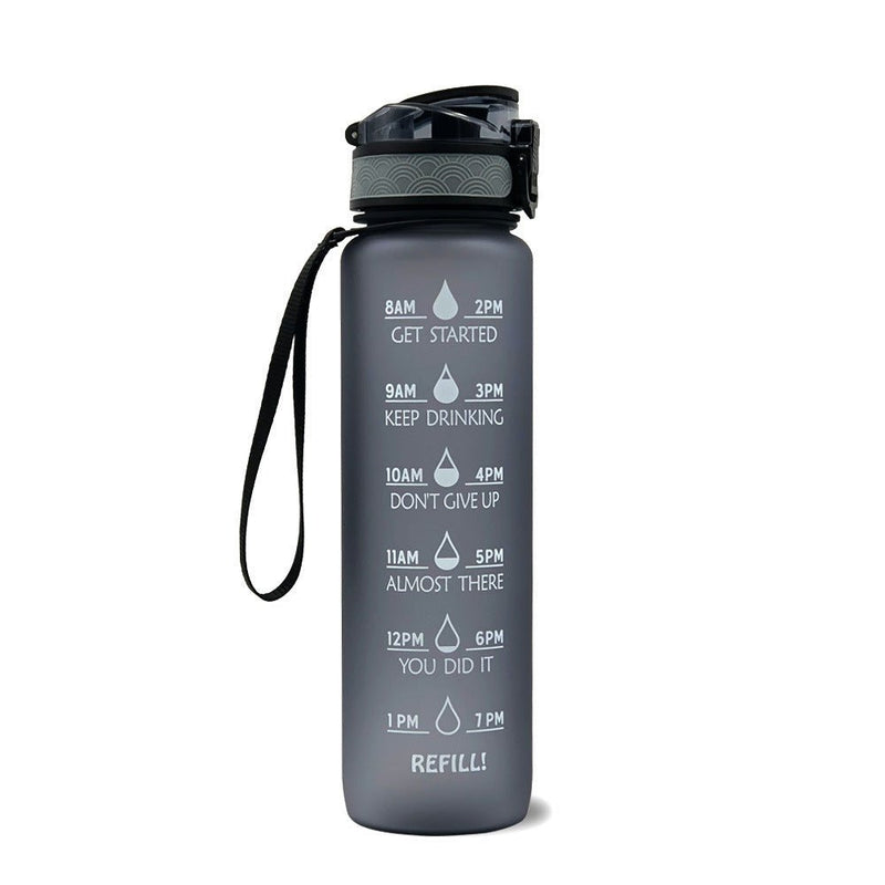 1L Tritan Water Bottle With Time Marker Bounce Cover Motivational Water Bottle Cycling Leakproof Cup For Sports Fitness Bottles - Asmota