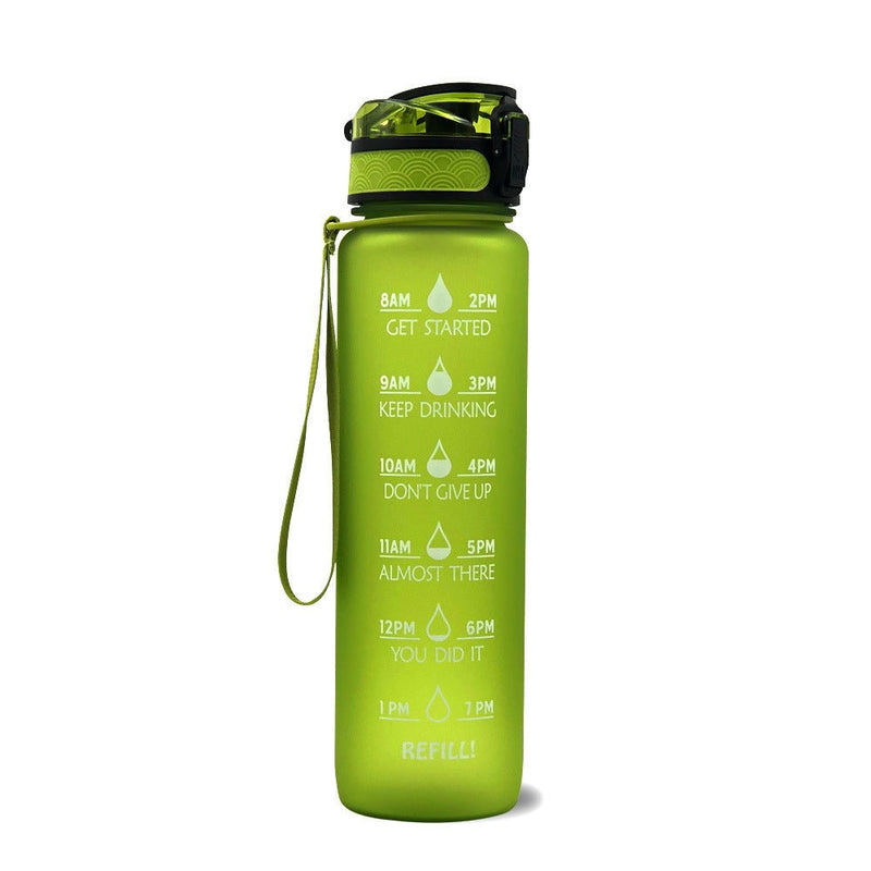 1L Tritan Water Bottle With Time Marker Bounce Cover Motivational Water Bottle Cycling Leakproof Cup For Sports Fitness Bottles - Asmota
