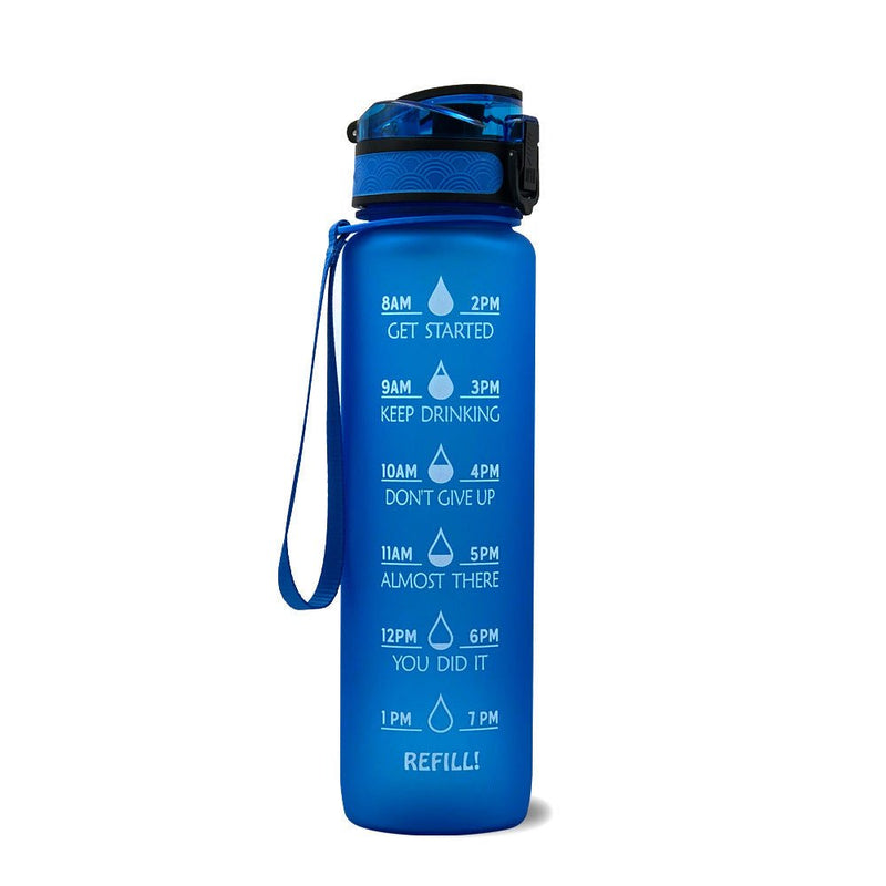 1L Tritan Water Bottle With Time Marker Bounce Cover Motivational Water Bottle Cycling Leakproof Cup For Sports Fitness Bottles - Asmota