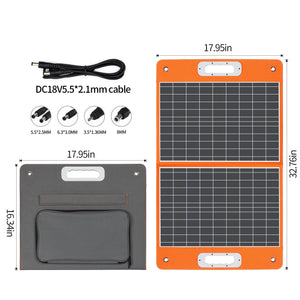 200W Peak Power Station, Flashfish CPAP Battery 166Wh 45000mAh Backup Power Pack With 60W 18V Portable Solar Panel, FLASHFISH Foldable Solar Charger