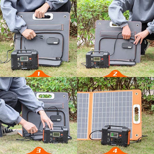 200W Portable Power Station, FlashFish 40800mAh Solar Generator with 110V AC Outlet/2 DC Ports/3 USB Ports, USB - C/QC3.0 for Phones, Tablets On Camping Van RV Road Trip