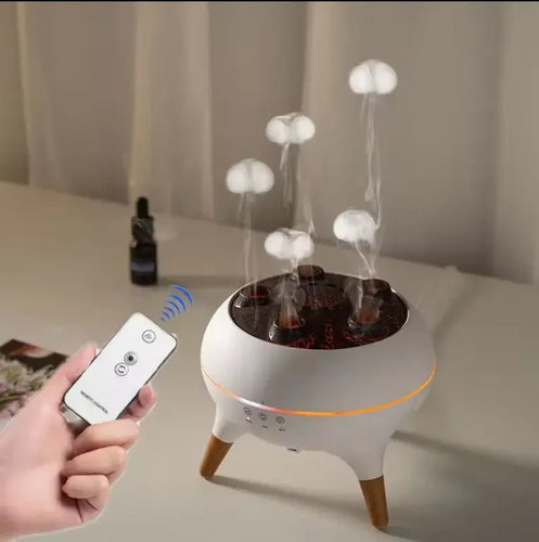 2025 Volcano Aroma Diffuser Spray Electric Essential Oil Diffuser with Jellyfish Mist Fog - Asmota