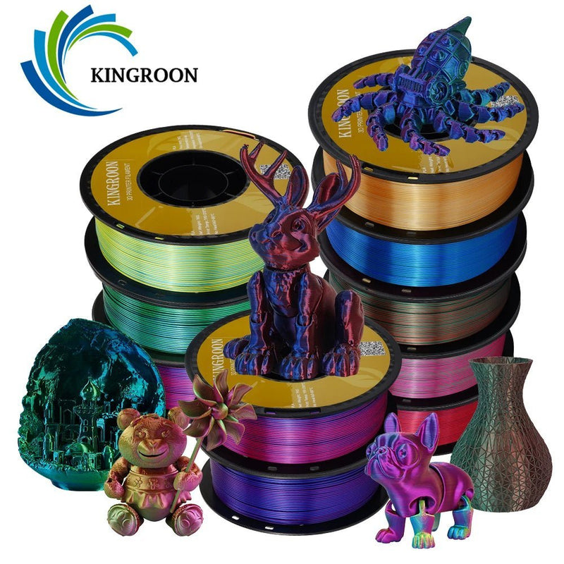 22 lbs Tri - Color 3D Printer Filament Silk PLA 3 Color for 3D Printing Plastic Materials 1.75mm For FDM 3D Printer 10kg - Asmota