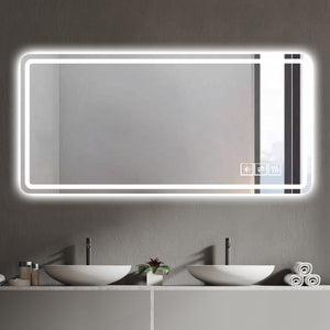 28*60inch LED Bathroom Vanity Mirror ,wall mirror,Anti - Fog, Dimmable,Shatter - Proof Tempered Glass, Ideal for Bathroom Wall Decor, Beauty Makeup and Shaving