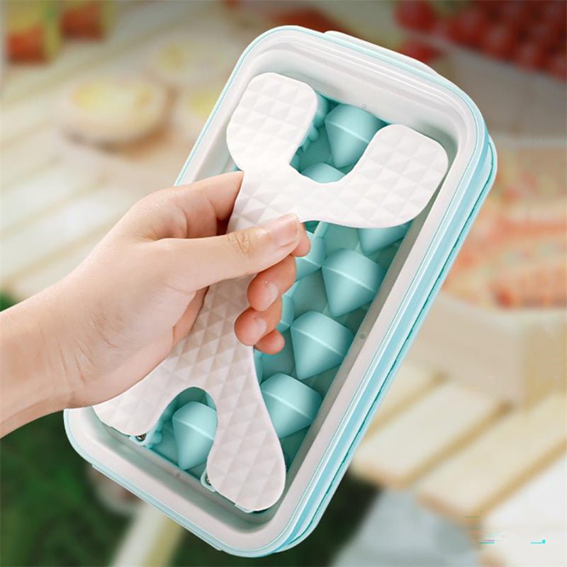 2in1 Portable Silicone Ice Ball Mold Ice Maker Water Bottle Ice Cube Mould Bottle Creative Ice Ball Diamond Curling Summer Kitchen Gadgets - Asmota