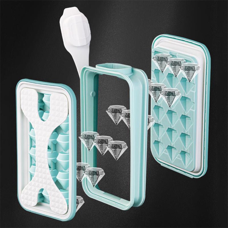 2in1 Portable Silicone Ice Ball Mold Ice Maker Water Bottle Ice Cube Mould Bottle Creative Ice Ball Diamond Curling Summer Kitchen Gadgets - Asmota