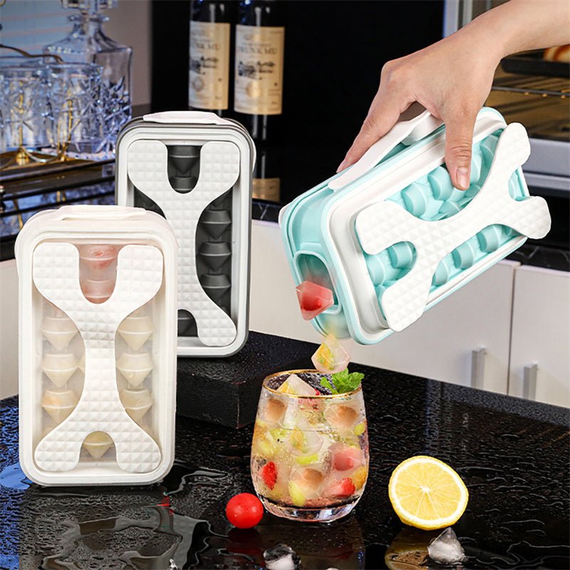 2in1 Portable Silicone Ice Ball Mold Ice Maker Water Bottle Ice Cube Mould Bottle Creative Ice Ball Diamond Curling Summer Kitchen Gadgets - Asmota