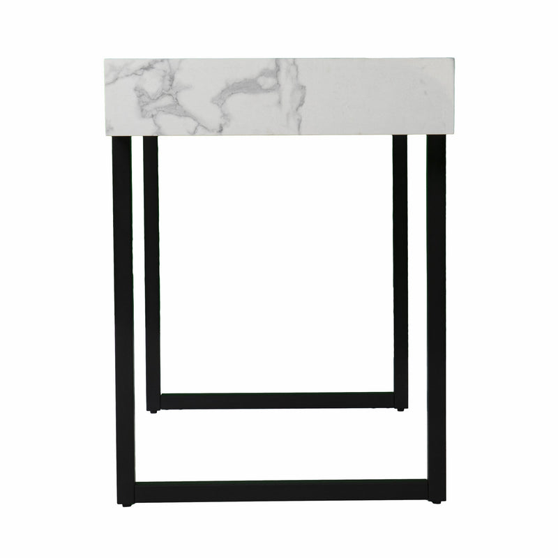 45" White and Black Writing Desk - Asmota