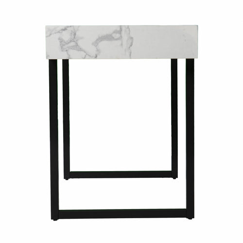 45" White and Black Writing Desk