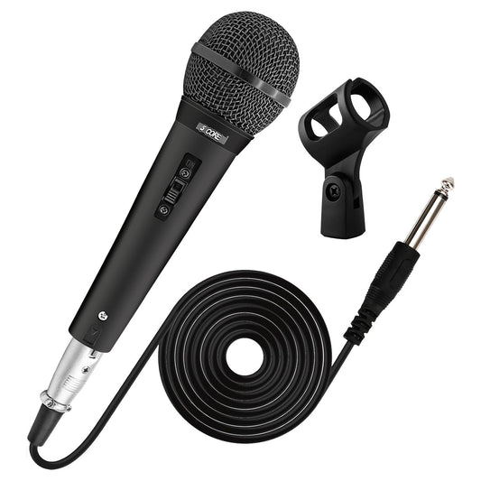 5 CORE Microphone Dynamic Vocal Handheld Mic Cardioid Unidirectional Microfono w On Off Switch + XLR Audio Cable for Singing Karaoke Public Speaking & Parties - PM 1O1 BLK
