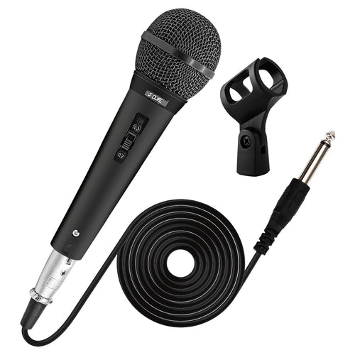 5 CORE Microphone Dynamic Vocal Handheld Mic Cardioid Unidirectional Microfono w On Off Switch + XLR Audio Cable for Singing Karaoke Public Speaking & Parties - PM 1O1 BLK
