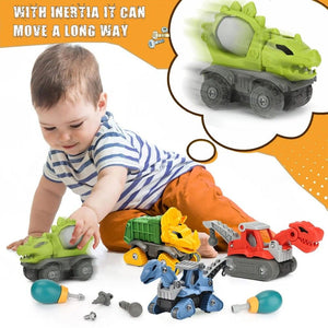 5 Pack Take Apart Dinosaur Set with Electric Drill, Construction Building Toy for Boys, Ideal Xmas Birthday Gift