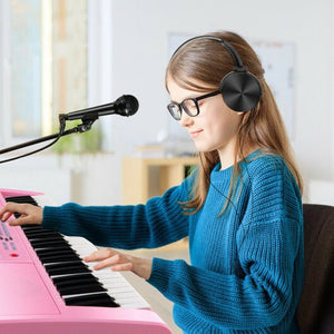 61 - Key Electric Piano Keyboard for Beginner - Pink