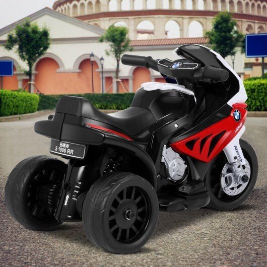 6V Kids 3 Wheels Riding BMW Licensed Electric Motorcycle - Red - Color: Red - Asmota
