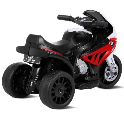 6V Kids 3 Wheels Riding BMW Licensed Electric Motorcycle - Red - Color: Red - Asmota