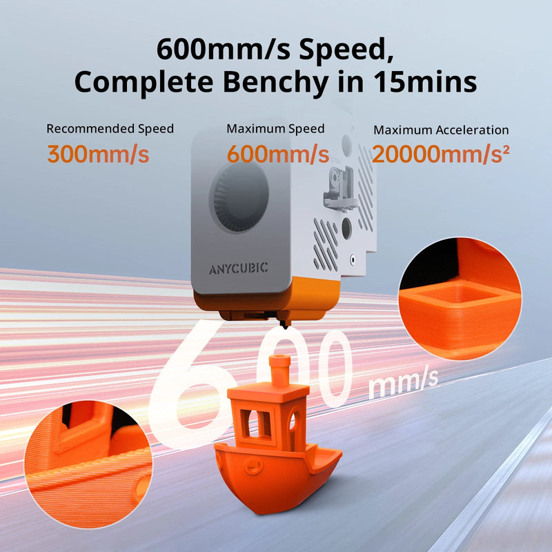 Anycubic Kobra S1 Multi - Color 3D Printer Core XY Stable Structure Max Speed 600mm/s High Precision Ultra - Quiet 3D Printer - Asmota