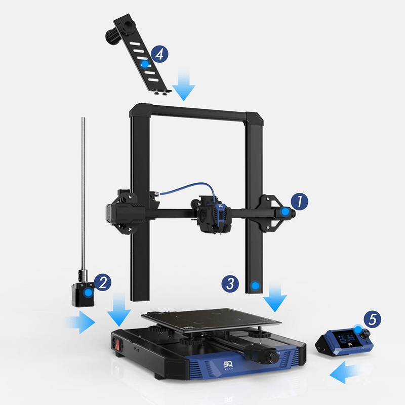 BIQU Hurakan DIY 3D Printer Powered by BIGTREETECH Klipper official Cooperation BTT Manta M4P+CB1 Wireless Printing - Asmota