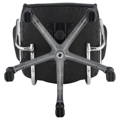 Black and Chrome Height Adjustable Swivel Office Chair