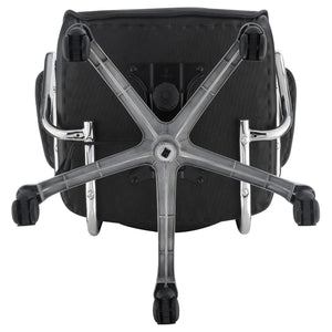 Black and Chrome Height Adjustable Swivel Office Chair