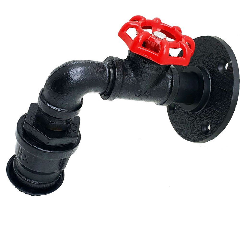 Black Rustic Water Pipe Wall Light Fitting Industrial Sconce~1582 - Asmota