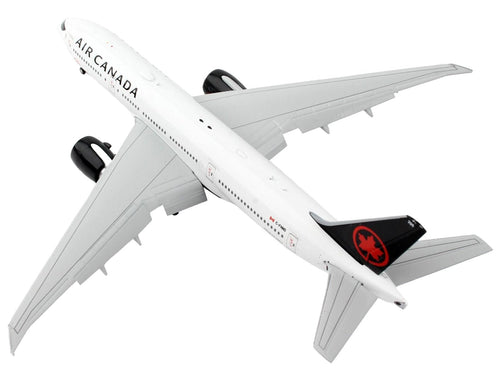 Boeing 777 - 200LR Commercial Aircraft with Flaps Down "Air Canada" White with Black Tail 1/400 Diecast Model Airplane by GeminiJets - Asmota