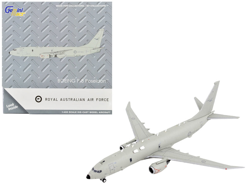 Boeing P - 8 Poseidon Patrol Aircraft "Royal Australian Air Force" Gray "Gemini Macs" Series 1/400 Diecast Model Airplane by GeminiJets - Asmota