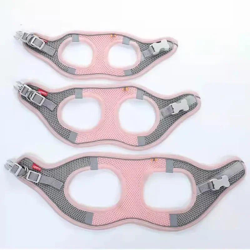 Cat Dog Harness Vest Chest Rope Set Reflective Breathable Adjustable Pet Harness for Small Medium Dogs Outdoor Walking - Asmota