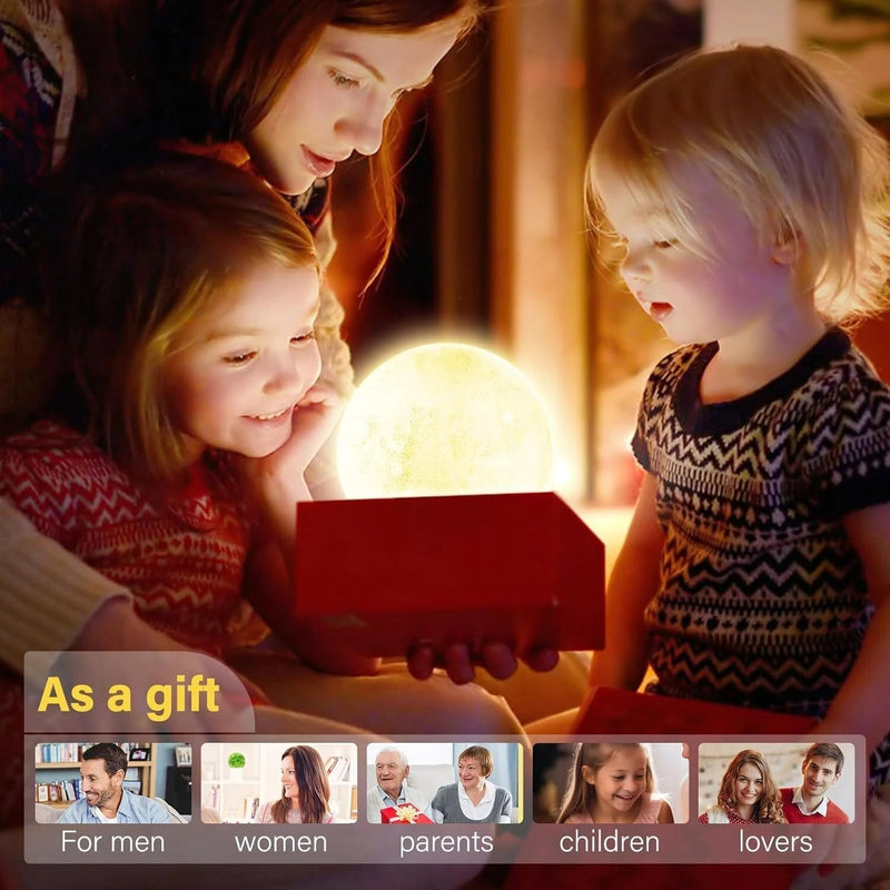 Colorful Atmosphere Moon Light Sunrise Alarm Clock Wake - Up Light Breathing Light Three - Speed Dimming Clock Dual Alarm Clock Timing Sound Machine for Heavy Sleepers Nightlight Sleep Aid Snooze 10 Nature Sounds 8 Colors Ideal for Gift - Asmota