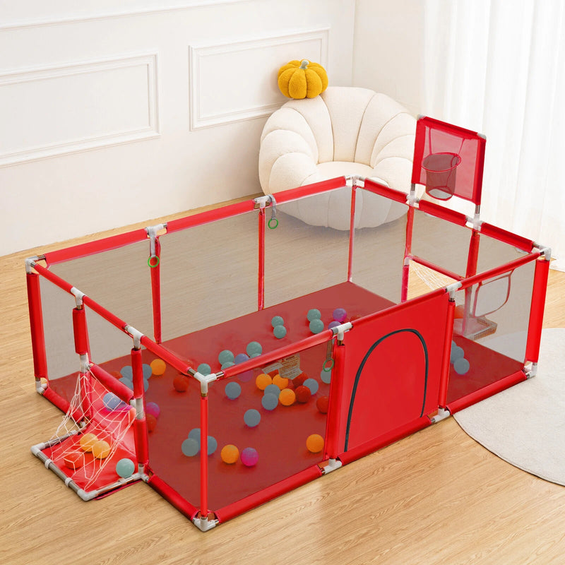 Comomy Playpen 180 x 122 cm for Baby Playpen Foldable Safety Barrier Play Tent Playpen Baby Portable Baby Cradle - Asmota
