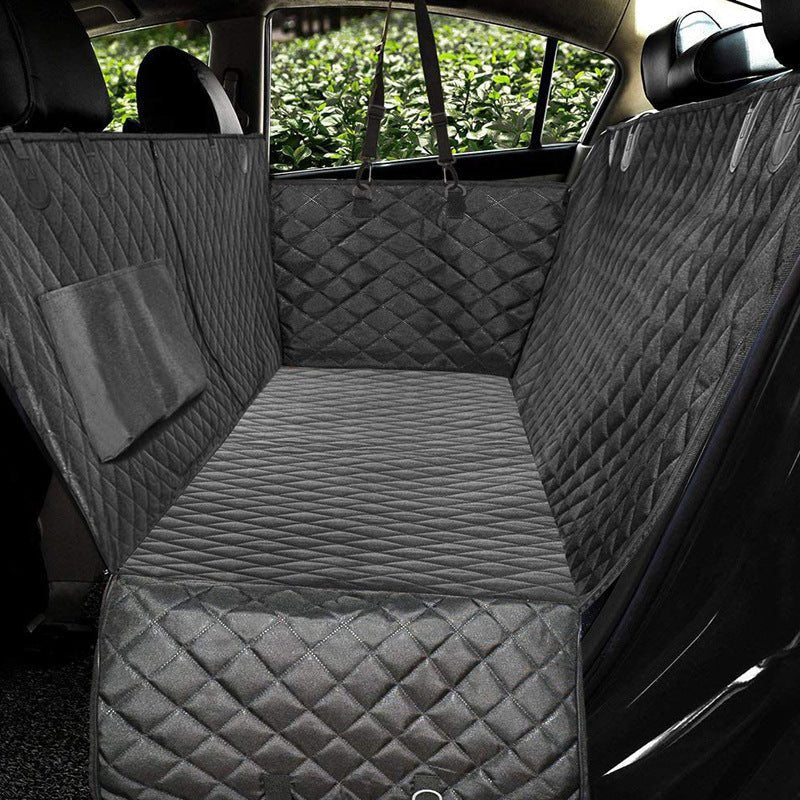 Dog Car Seat Cover View Mesh Pet Carrier Hammock Safety Protector Car Rear Back Seat Mat With Zipper And Pocket For Travel - Asmota