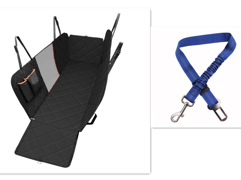 Dog Car Seat Cover View Mesh Pet Carrier Hammock Safety Protector Car Rear Back Seat Mat With Zipper And Pocket For Travel - Asmota