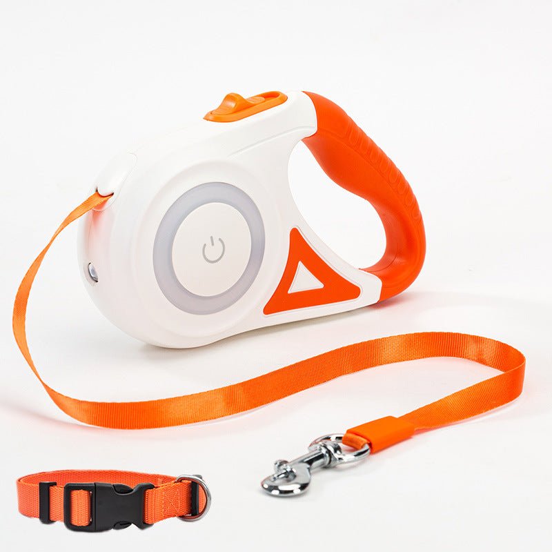 Dog Leash Retractable Leash And Dog Collar Spotlight Automatic Pet Dog Cat Traction Rope For Small Medium Dogs Pet Product - Asmota
