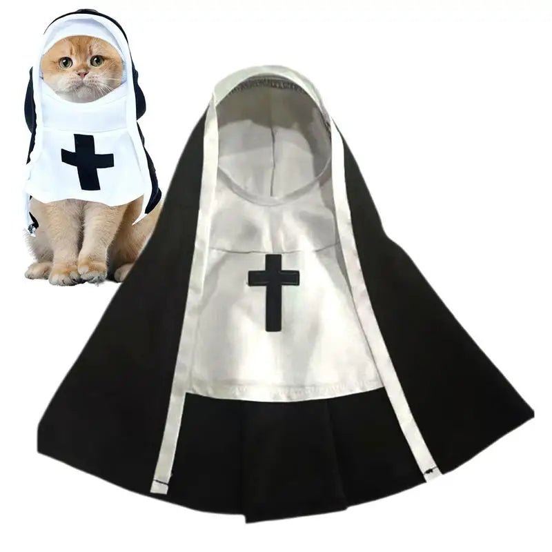 Dog Nun Costume Halloween Cosplay Nun Costume Funny Dog Costume Cute Sister Habit Pet Costume Dress Up Pet Cloth For Medium Dogs - Asmota