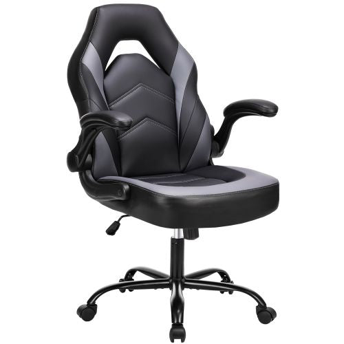 Ergonomic Office Computer Home Gaming Desk Chair Adjustable PU Leather Racing Chair Flip - up Armrest For Christmas Furniture