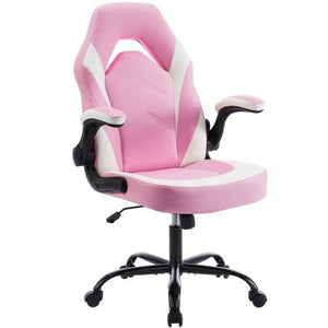 Ergonomic Office Computer Home Gaming Desk Chair Adjustable PU Leather Racing Chair Flip - up Armrest For Christmas Furniture