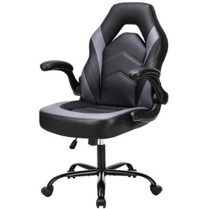 Ergonomic Office Computer Home Gaming Desk Chair Adjustable PU Leather Racing Chair Flip - up Armrest For Christmas Furniture